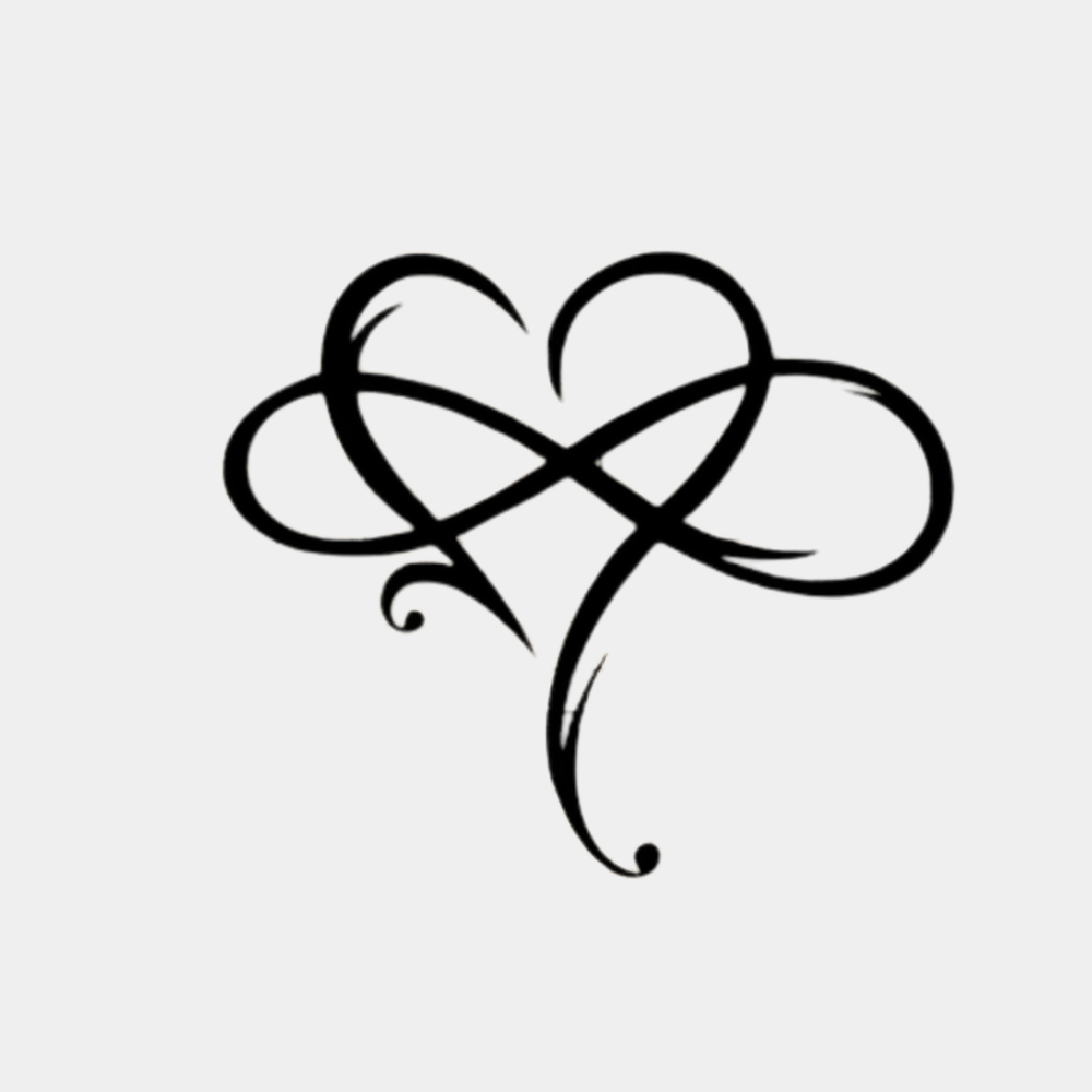 Handgesmede Wandsculptuur – Metalen Muurdecoratie met Infinity Hartontwerp-Home & Decor-DeWoonVallei-Zwart-20cm x 25cm-DeWoonVallei