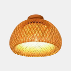 Handgevlochten Rattan Bamboe Plafondlamp Organische Stijl voor Gezellige Warme Sfeer-Ceiling Lamp-DeWoonVallei-DeWoonVallei