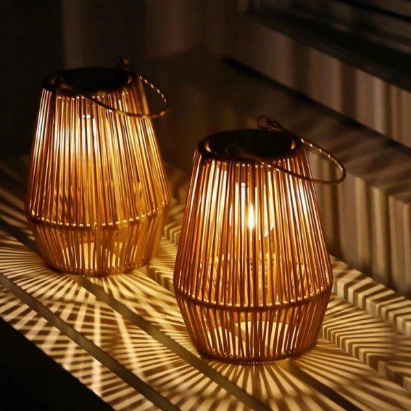 Handgeweven Solar Tuinlamp Waterdicht Buitenverlichting voor Gezellige Sfeer-Tuinlamp-DeWoonVallei-DeWoonVallei