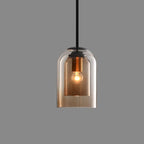 Hanglamp met Dubbel Glas – Modern Mid-Century Design voor Warme en Sfeervolle Verlichting-Ceiling Lamp-DeWoonVallei-DeWoonVallei