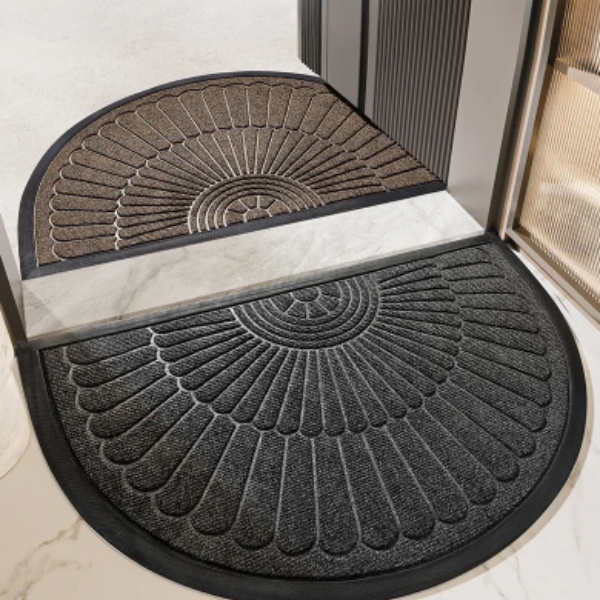 Heavy-Duty Rubber Deurmat voor Binnen en Buiten Half-Ronde Ontwerp voor Veiligheid-*Duurzame Rubber Deurmat - Halfrond Ontwerp voor Buiten en Binnen-DeWoonVallei-DeWoonVallei