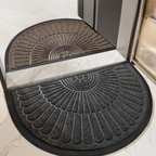 Heavy-Duty Rubber Deurmat voor Binnen en Buiten Half-Ronde Ontwerp voor Veiligheid-*Duurzame Rubber Deurmat - Halfrond Ontwerp voor Buiten en Binnen-DeWoonVallei-DeWoonVallei