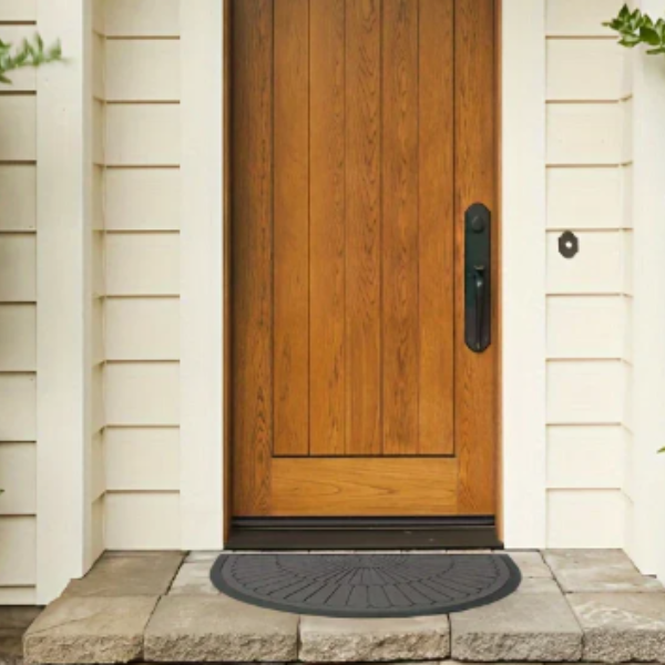 Heavy-Duty Rubber Deurmat voor Binnen en Buiten Half-Ronde Ontwerp voor Veiligheid-*Duurzame Rubber Deurmat - Halfrond Ontwerp voor Buiten en Binnen-DeWoonVallei-DeWoonVallei