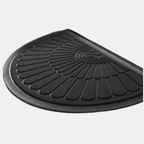 Heavy-Duty Rubber Deurmat voor Binnen en Buiten Half-Ronde Ontwerp voor Veiligheid-*Duurzame Rubber Deurmat - Halfrond Ontwerp voor Buiten en Binnen-DeWoonVallei-Zwart-43*75cm-DeWoonVallei