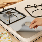 Herbruikbare Kookplaat Branders Beschermers Anti-aanbak Gemakkelijk Schoon Hittebestendig-Kitchen Accessories-DeWoonVallei-Zilver-DeWoonVallei