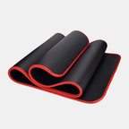 High Density Extra Thick Foldable Home Exercise Hot Yoga Mat-Thick Yoga Mat-DeWoonVallei-Zwart met Rood-DeWoonVallei