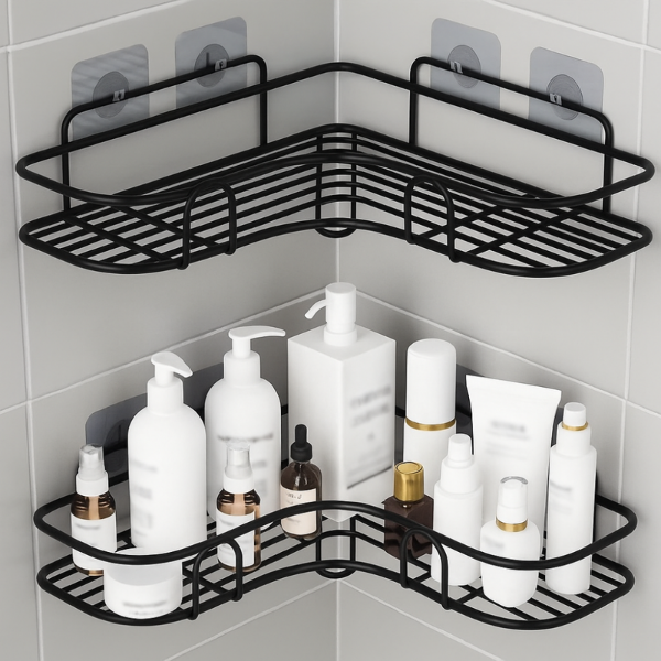 Hoekwandplank voor Badkamer Stijlvol, Praktisch en Ruimtebesparend Gebruik-Bathroom organizer-DeWoonVallei-DeWoonVallei