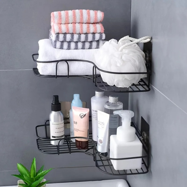Hoekwandplank voor Badkamer Stijlvol, Praktisch en Ruimtebesparend Gebruik-Bathroom organizer-DeWoonVallei-DeWoonVallei