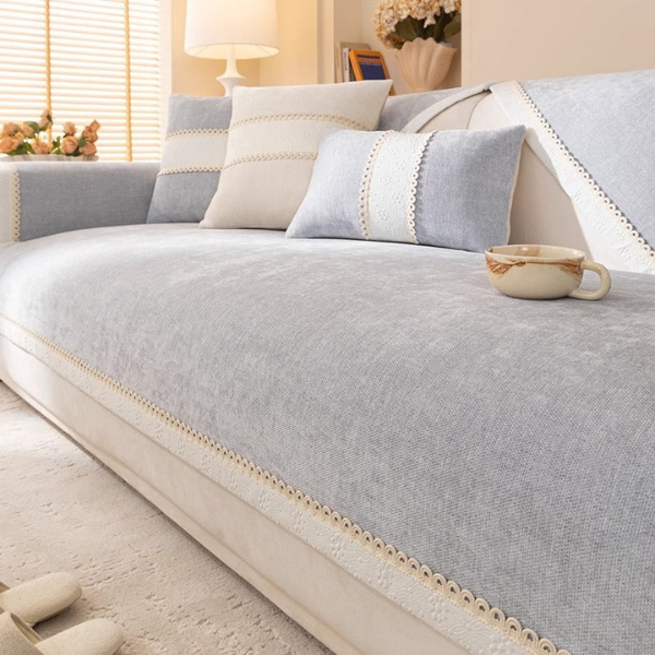 Hoogwaardige Linnen Bankhoes met Antislip Rug en Vlekbescherming-Home & Garden-DeWoonVallei-Elegant Grijs-70 x 70 cm-DeWoonVallei