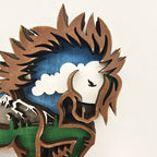 Houten Bosdieren Tafeldecoratie met LED Verlichting – Handgemaakt Design & Warme Sfeergloed-Home & Garden-DeWoonVallei-DeWoonVallei