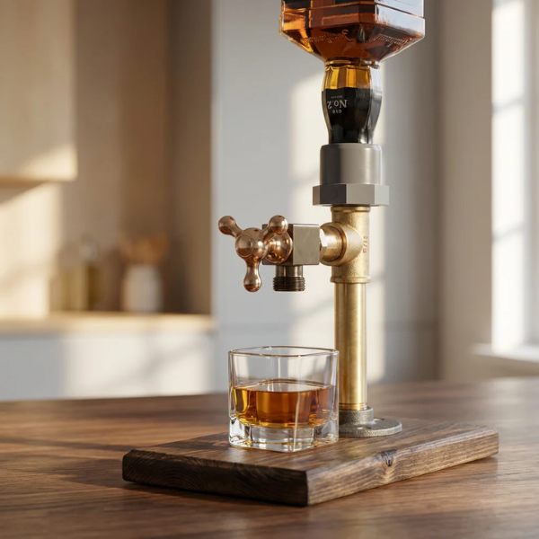 Houten Drankendispenser Elegant Baraccessoire Duurzaam Massief Hout-Kitchen Utensil-DeWoonVallei-Enkel-DeWoonVallei
