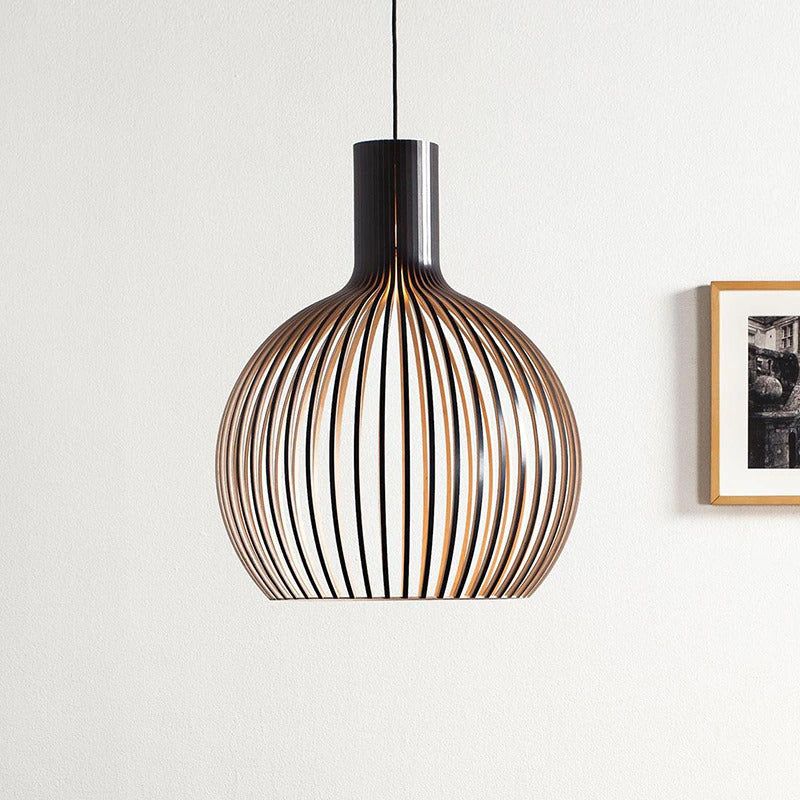 Houten Hanglamp – Handgemaakt Design met Verstelbare Hoogte-Ceiling Lamp-DeWoonVallei-DeWoonVallei