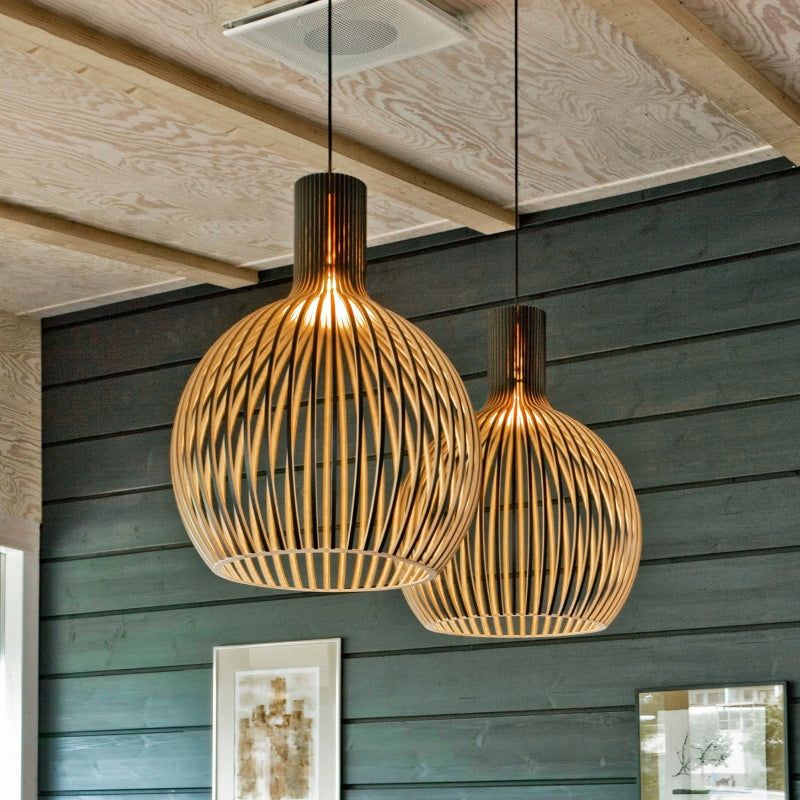 Houten Hanglamp – Handgemaakt Design met Verstelbare Hoogte-Ceiling Lamp-DeWoonVallei-DeWoonVallei
