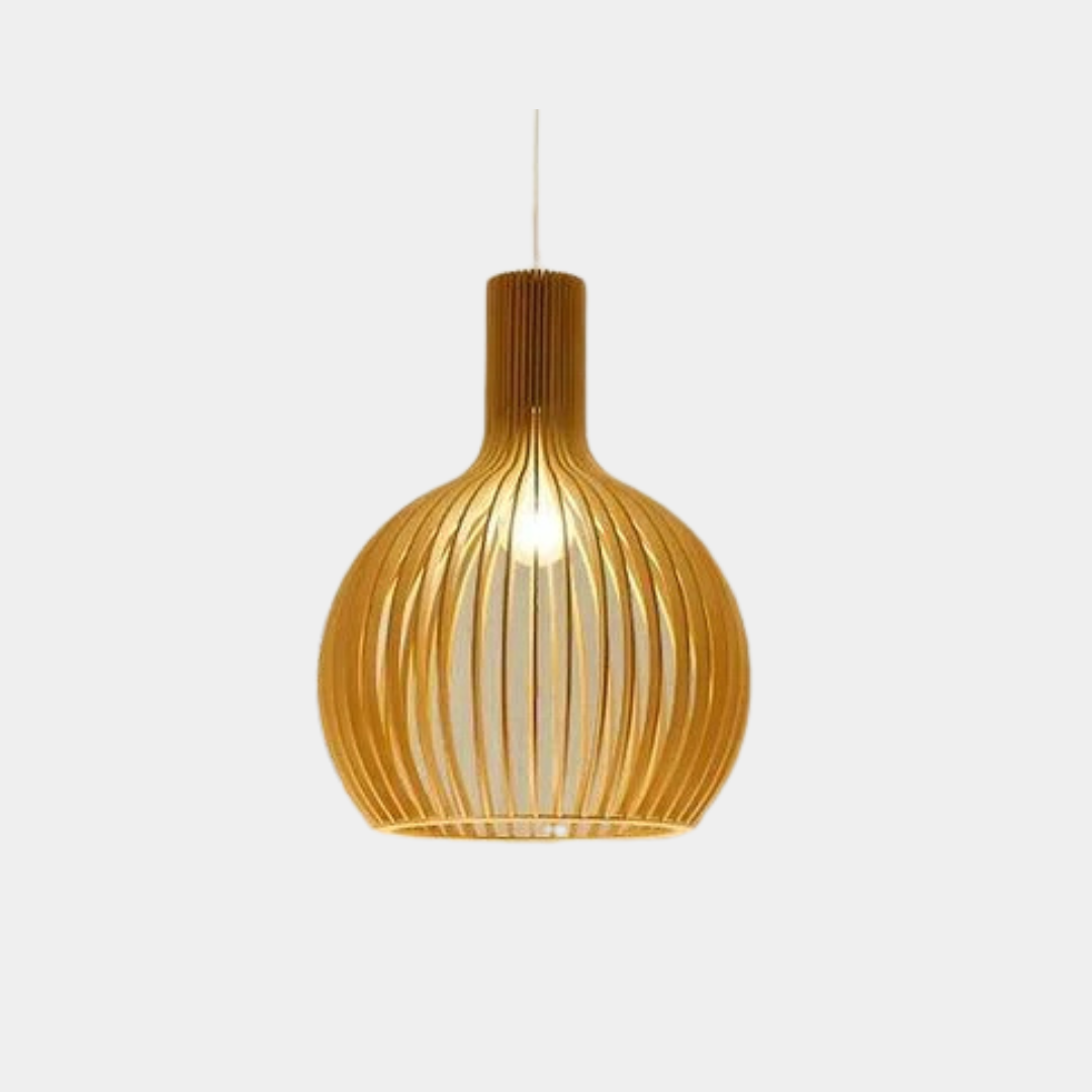 Houten Hanglamp – Handgemaakt Design met Verstelbare Hoogte-Ceiling Lamp-DeWoonVallei-DeWoonVallei