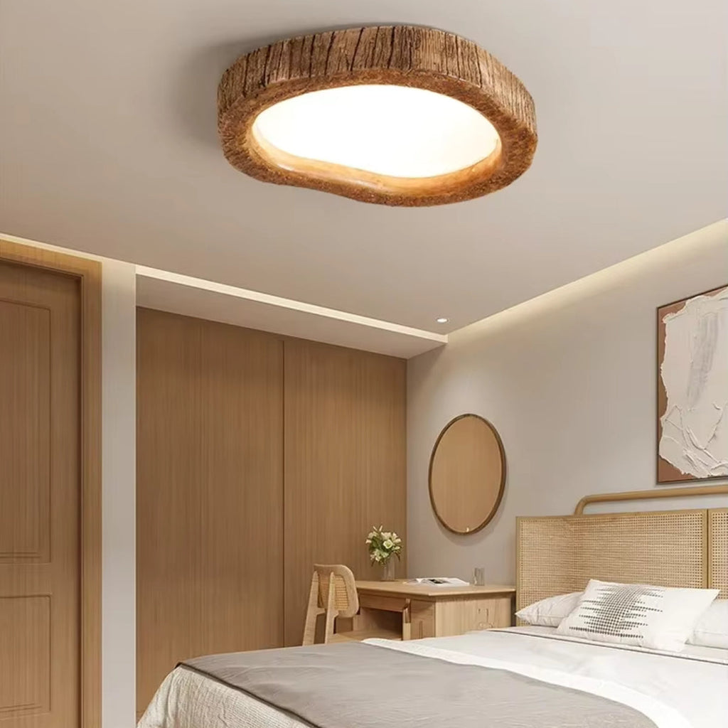 Houten Plafondlamp met Natuurlijke Warmte – Rustieke Elegant & Gezellige Sfeerverlichting-Lamp-DeWoonVallei-DeWoonVallei