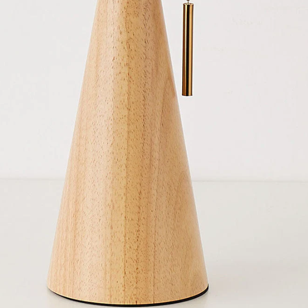 Houten Plissé LED Tafellamp Minimalistisch Ontwerp met Warm Licht-Table Lamps-DeWoonVallei-DeWoonVallei