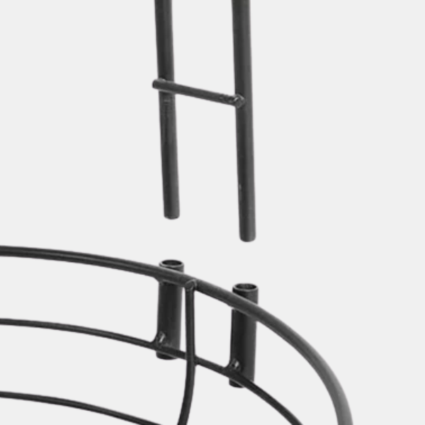 IJzeren 2-laagse Fruitschaal en Groentemand voor Aanrecht met Bananenhouder Keuken Opbergorganizer-Kitchen organizers-DeWoonVallei-DeWoonVallei