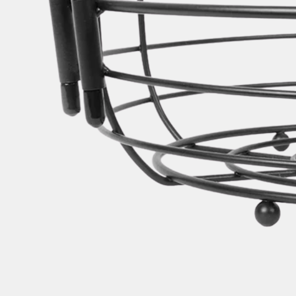 IJzeren 2-laagse Fruitschaal en Groentemand voor Aanrecht met Bananenhouder Keuken Opbergorganizer-Kitchen organizers-DeWoonVallei-DeWoonVallei