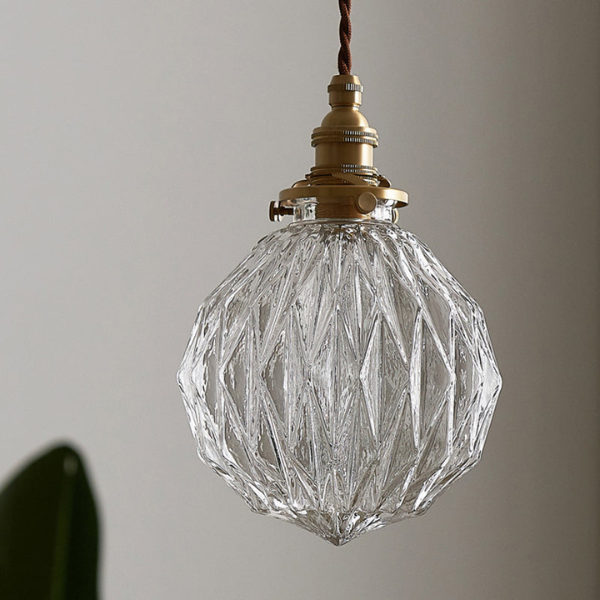 Industriële Helder Glazen Hanglamp Bolvormig voor Moderne Woonkamer-Hanging Lamp-DeWoonVallei-DeWoonVallei