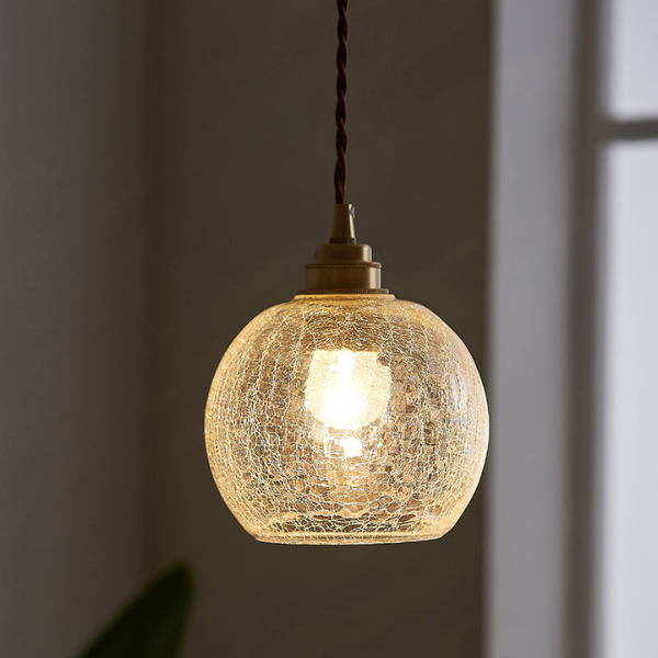 Industriële Helder Glazen Hanglamp Bolvormig voor Moderne Woonkamer-Hanging Lamp-DeWoonVallei-Helder-D-DeWoonVallei