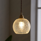 Industriële Helder Glazen Hanglamp Bolvormig voor Moderne Woonkamer-Hanging Lamp-DeWoonVallei-Helder-D-DeWoonVallei