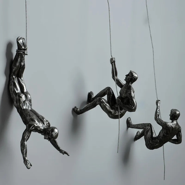 Inspirerende Klimbeeldjes Set van 6 voor Elegant Thuis- en Kantoorinterieur-Climbing Sculptures-DeWoonVallei-DeWoonVallei