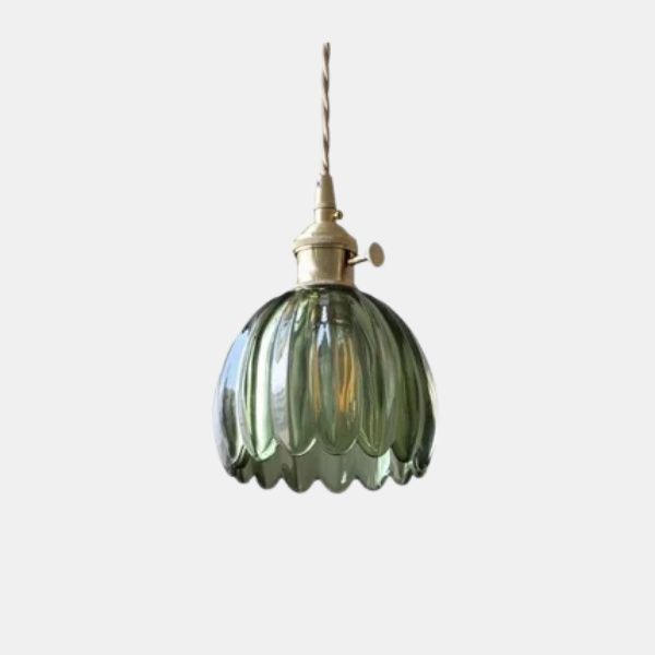 Japanse Retro Glazen Bloem Hanglamp Elegant Gezellig Harmonieuze Verlichting-Hanging Lamp-DeWoonVallei-DeWoonVallei