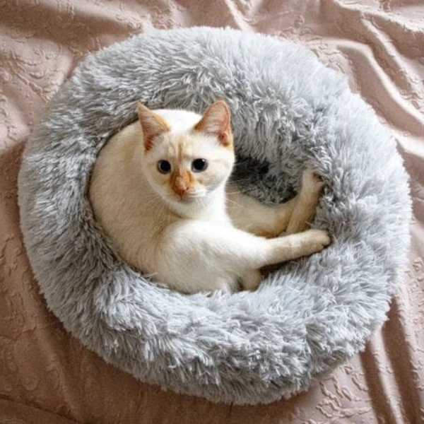 Kalmerend Pluche Huisdierbed voor Angstvermindering en Rustige Slaap-Decoratie-DeWoonVallei-DeWoonVallei