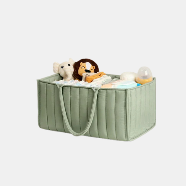 Katoenen Luiertas Opbergmand met Handvatten Veelzijdige & Stijlvolle Organizer voor Babybenodigdheden-Baby & Children-DeWoonVallei-DeWoonVallei