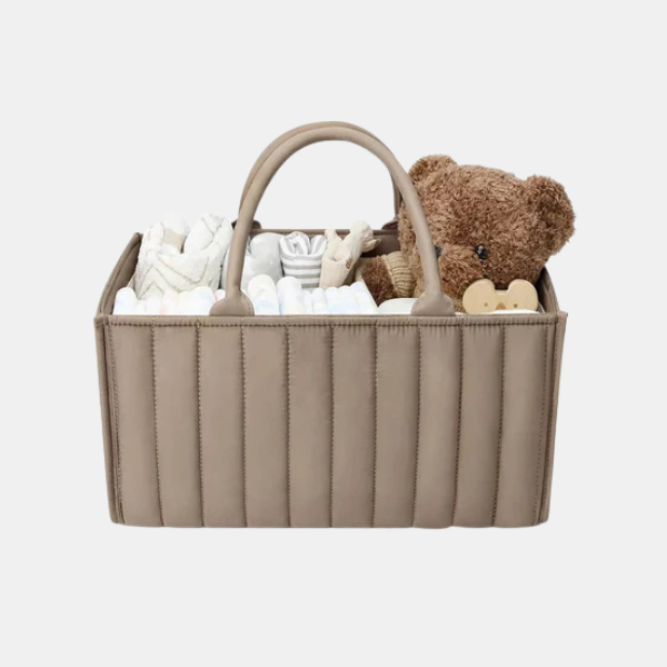 Katoenen Luiertas Opbergmand met Handvatten Veelzijdige & Stijlvolle Organizer voor Babybenodigdheden-Baby & Children-DeWoonVallei-DeWoonVallei