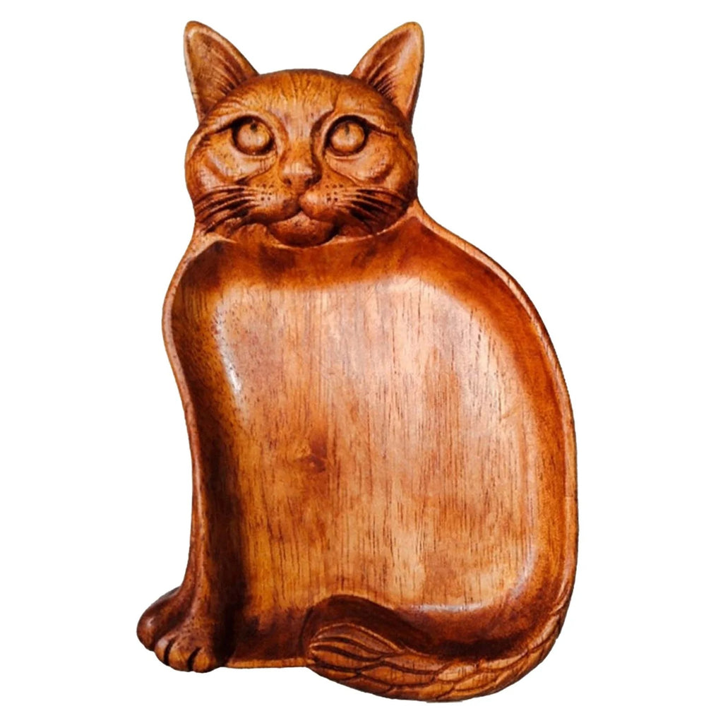 Katten Serveerplank – Handgesneden Houten Design voor Sfeervolle Charcuterie-Dinnerware-DeWoonVallei-DeWoonVallei