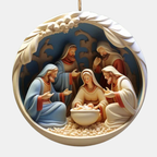 Keramische Kerstbal – Duurzame Feestdecoratie met Tijdloze Charme en Warme Kersts-Decoraties-DeWoonVallei-1-DeWoonVallei