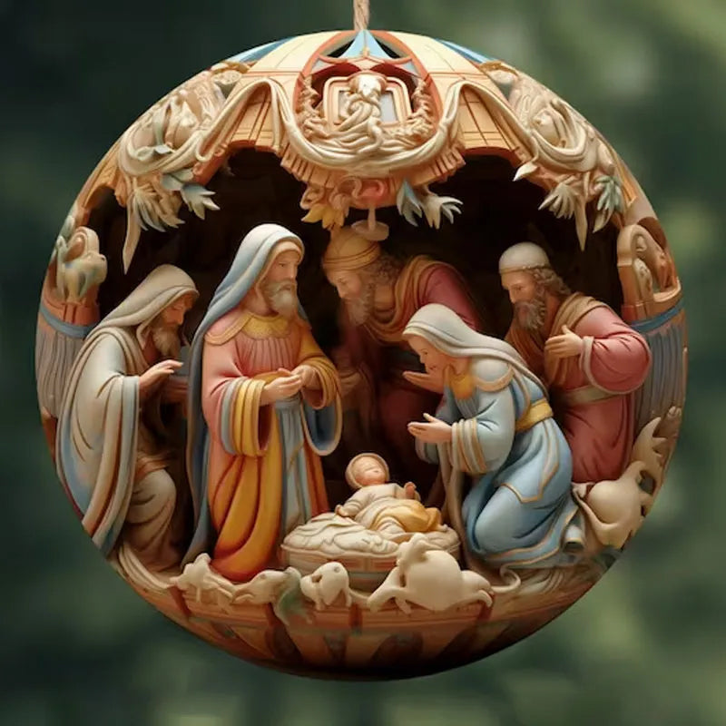 Keramische Kerstbal – Duurzame Feestdecoratie met Tijdloze Charme en Warme Kersts-Decoraties-DeWoonVallei-4-DeWoonVallei