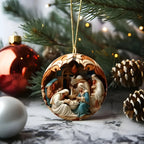 Keramische Kerstbal – Duurzame Feestdecoratie met Tijdloze Charme en Warme Kersts-Decoraties-DeWoonVallei-6-DeWoonVallei