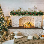 Kerst Guirlande met LED-Verlichting, Dennennaalden en Rode Bessen – Breng Warmte en Feestelijke Sfeer in Huis-DeWoonVallei-DeWoonVallei
