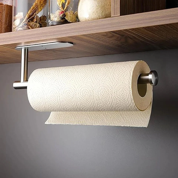 Keuken Lange RVS Keukenrolhouder Wandmontage Ruimtebesparend Stijlvol-Paper Towel Holders-DeWoonVallei-DeWoonVallei