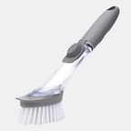 Keukenspoelborstel met siliconen handvat en zeeppompje voor gemakkelijk afwassen-Cleaning Materials-DeWoonVallei-DeWoonVallei