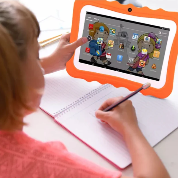 Kinderen Schokbestendig Educatief Tablet met Beschermhoes en Ouderlijk Toezicht-Tablets-DeWoonVallei-Oranje-DeWoonVallei