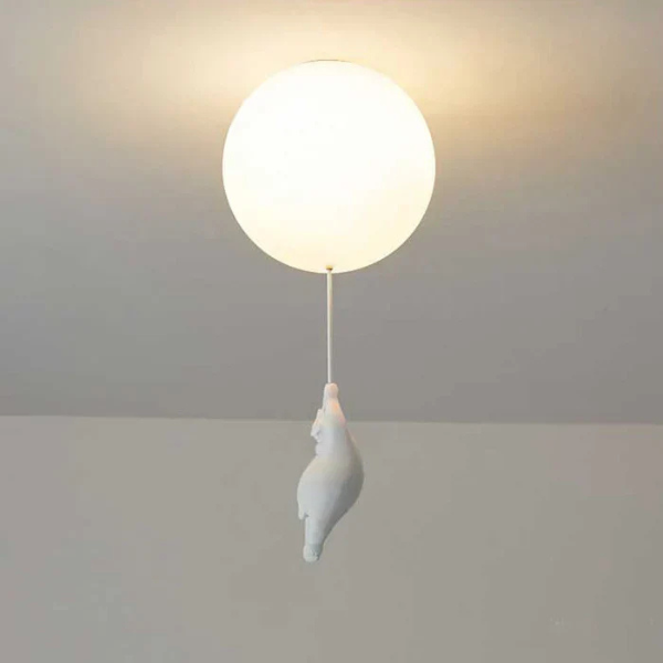 Kinderplafondlamp met Beer en Ballon Sfeervolle Hanglamp voor Gezellige Kamers-Plafondlamp-DeWoonVallei-DeWoonVallei