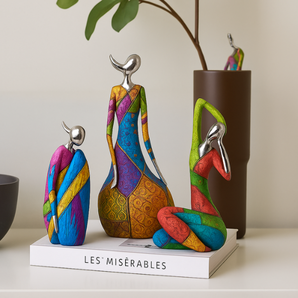 Kleurrijke Abstracte Sculptuur Moderne Vrouwelijke Kunstdecoratie voor Woonkamer-Decorative Accessories-DeWoonVallei-DeWoonVallei