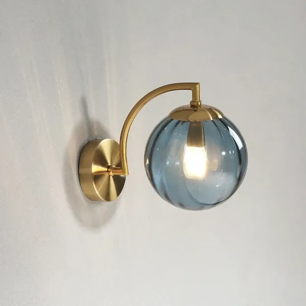 Kleurrijke Glazen Wandlamp Modern Scandinavische Stijl Levendige Verlichting-Wall Light Fixtures-DeWoonVallei-Blauw-DeWoonVallei