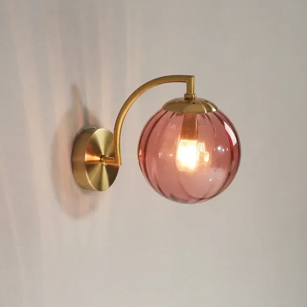 Kleurrijke Glazen Wandlamp Modern Scandinavische Stijl Levendige Verlichting-Wall Light Fixtures-DeWoonVallei-Claret-DeWoonVallei