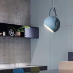 Kleurrijke Metalen LED Bolvormige Hanglamp voor Slaapkamer Art Deco Verlichting-Hanging Lamp-DeWoonVallei-Dia20 cm-Donkerblauw-DeWoonVallei