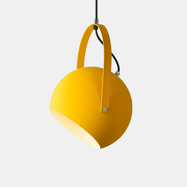 Kleurrijke Metalen LED Bolvormige Hanglamp voor Slaapkamer Art Deco Verlichting-Hanging Lamp-DeWoonVallei-Dia20 cm-Geel-DeWoonVallei