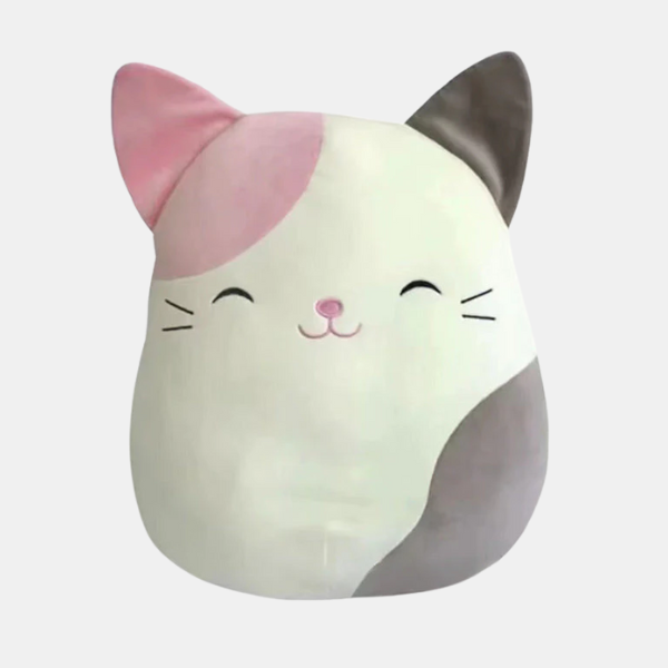 Knuffel Kussen Gezellig Comfort voor Knuffelen en Ontspanning-Toys-DeWoonVallei-Kat Roze-Grijs-M (20 cm)-DeWoonVallei