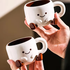 Knusse Keramische Kleine Kop en Schotel voor Warme, Vrolijke Ochtenden-Drinkware & Cups-DeWoonVallei-DeWoonVallei