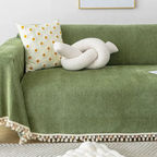 Knusse Visgraat Sofahoes met Kwastjes Huisdiervriendelijk Beschermend Woondecor-Sofa Covers-DeWoonVallei-DeWoonVallei