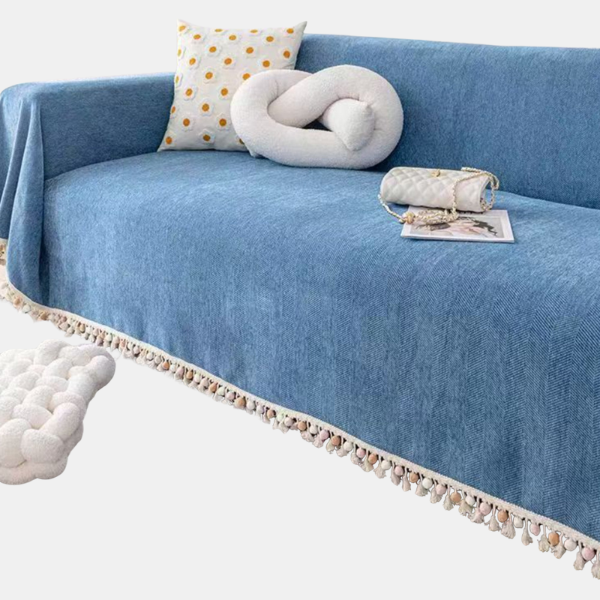 Knusse Visgraat Sofahoes met Kwastjes Huisdiervriendelijk Beschermend Woondecor-Sofa Covers-DeWoonVallei-DeWoonVallei