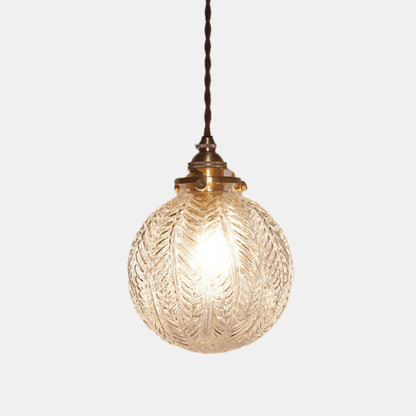 Koloniaal Hanglampje Veer-Glas Elegant Stijlvol Woonverlichting Armatuur-Hanging Lamp-DeWoonVallei-Helder-DeWoonVallei