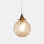 Koloniaal Hanglampje Veer-Glas Elegant Stijlvol Woonverlichting Armatuur-Hanging Lamp-DeWoonVallei-Helder-DeWoonVallei